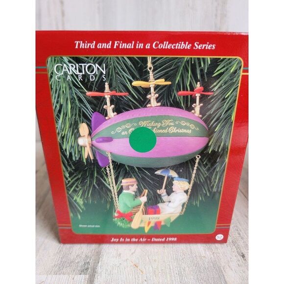 Carlton Cards Joy air 1998 ornament Xmas blimp - Picture 2 of 7
